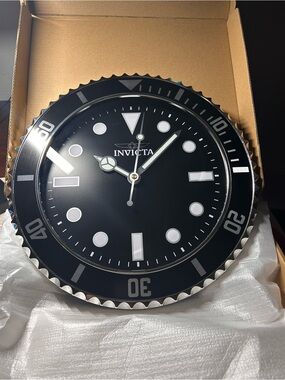 Invicta Pro Diver Decorative Wall Clock Box Art in Brown and Black